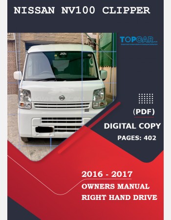 nissan nv100 clipper 2016-2017 owners manual in english